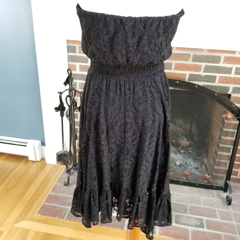 Guess Black Lace Strapless Dress - Picture 3 of 6